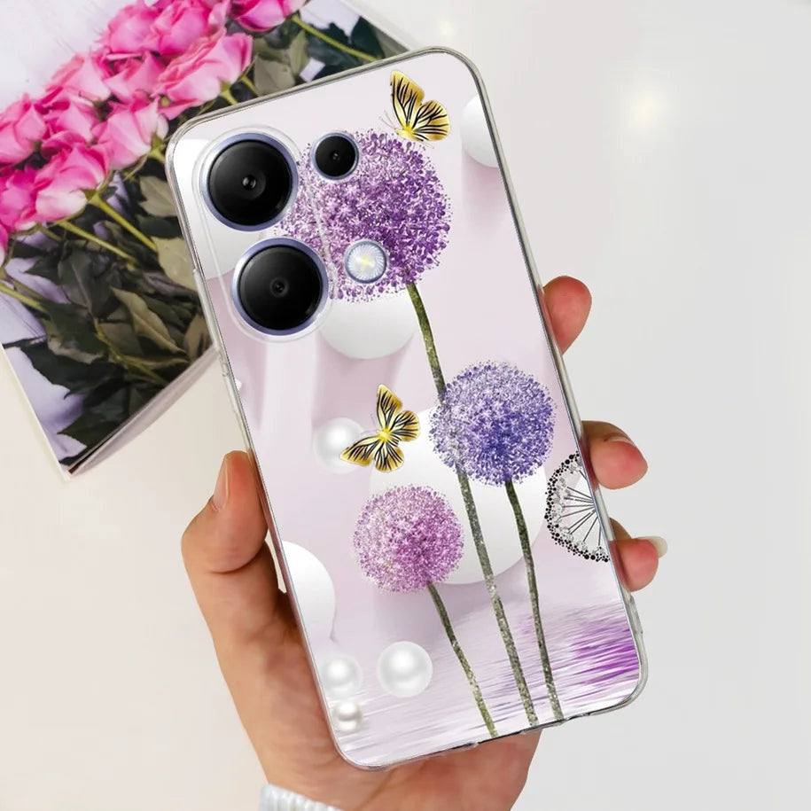 For Xiaomi Poco M6 Pro 2024 Case New Fashion Marble Cartoon Cover Soft Clear Silicone Funda For Xiaomi Poco M6 Pro 4G Phone Case Caseverse