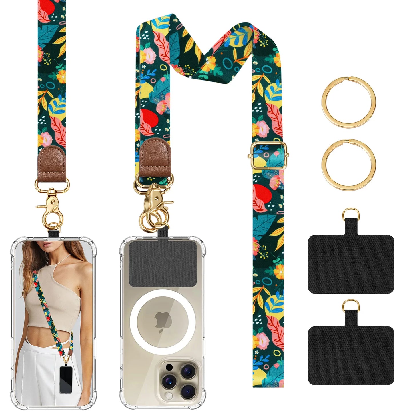 Phone Lanyard Crossbody Wrist Strap,Adjustable Anti-Theft Strap for All Smartphone Case,Universal Cell Phone Neck lanyard for me