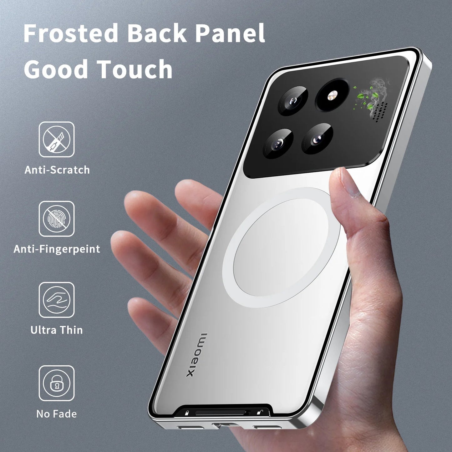 Aluminum Alloy Metal Phone Case For Xiaomi 14pro Xiaomi 13T Pro Aromatherapy Magnetic Magic Shield Anti-fall Protective Case Caseverse