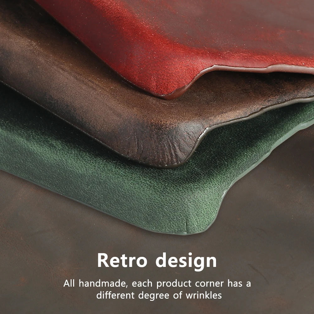 Retro Cowhide Phone Case for iPhone 16 15 13 14 Pro Max 16Pro 14Pro 15Pro Luxury Crazy Horse Genuine PULL-UP Leather Back Cover Caseverse