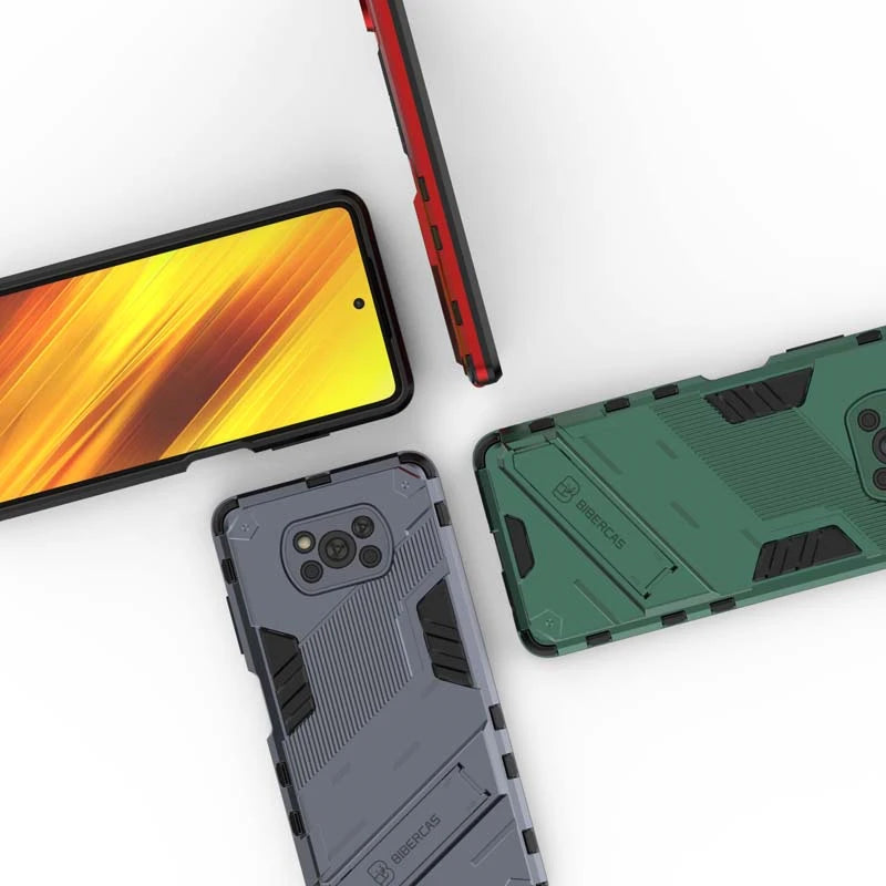 Armor Shockproof Phone Case For Xiaomi Mi Pocophone Poco X3 Pro Magnetic Car Holder Stand Cover for Poco X3 NFC Hard Rugged Case - Caseverse