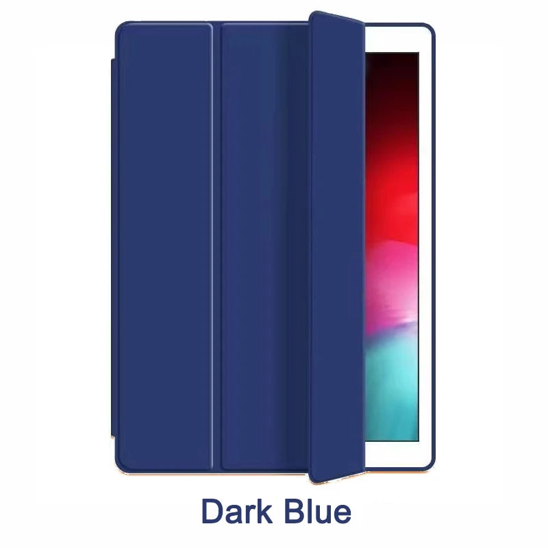Leather Case For Ipad pro 9.7 A1673 A1674 A1675 10.2 Smart Cover Funda For iPad Air 2 9.7 Air 3 10.5 Magnetic TPU Silicone Cases