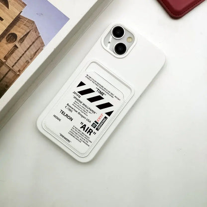 Luxury Street AIR Shoes Brand Wallet Card Phone Case For iPhone15Pro Max 11 12 13 14Plus 16Pro  SNEAKERS Silicone Back Cover Caseverse