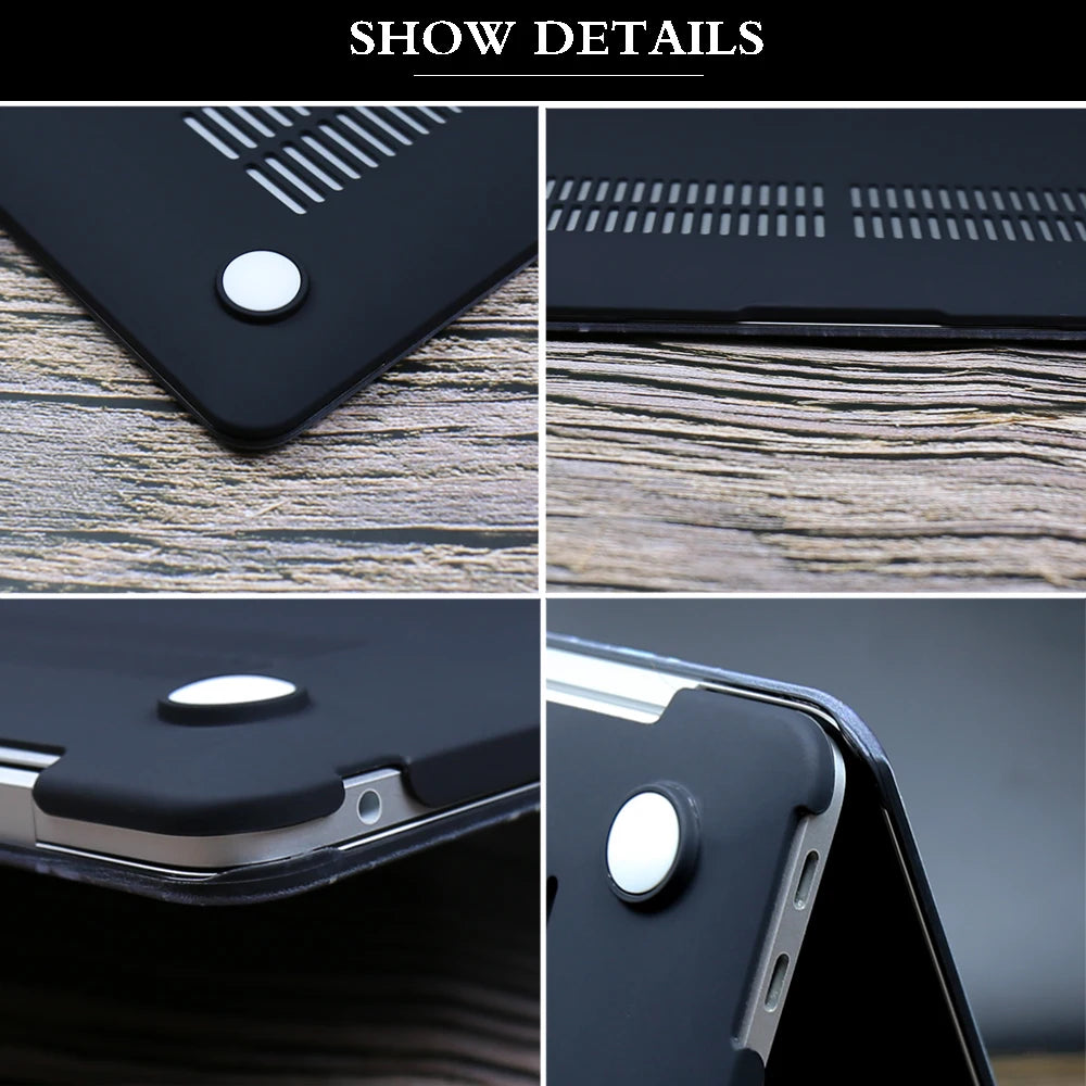 EGYAL Laptop Case for MacBook Air 15 M4 2025 Cover model A3241 15.3 A3114 Hard Shell for Air/Pro M1 M2 M3 13 14 16 Print Case