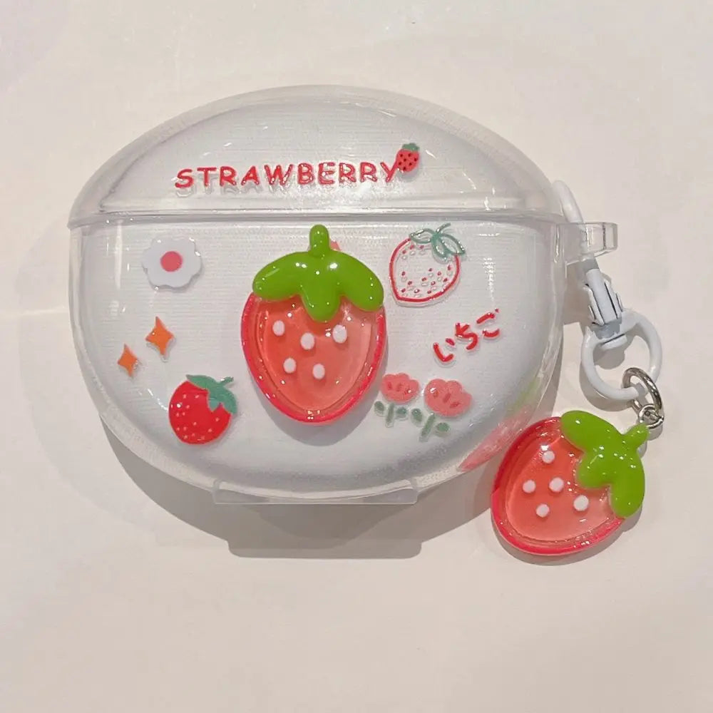 3D Flower Fruit Pattern Headphone Case For Xiaomi Redmi Buds 6 Buds 5 Pro Buds4 Active Buds 4 Lite Cover With Lovely Keychain Caseverse