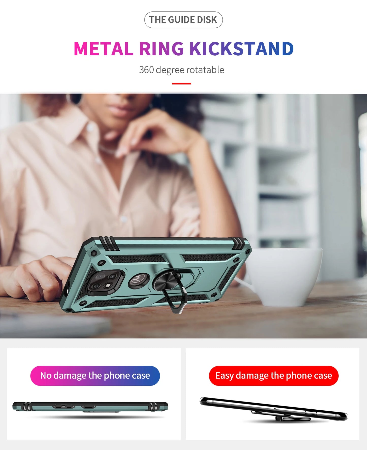 for Moto G Power Case for Phone Moto G Power 2021 Case Shockproof Armor Rugged Military Protective Car Holder Magnetic Cover - Caseverse