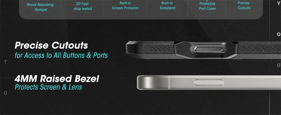 SUPCASE For iPhone 16 Pro Max Case 6.9" (2024) UB Pro Full-Body Heavy Duty Rugged Phone Case with Built-in Screen Protector - Caseverse