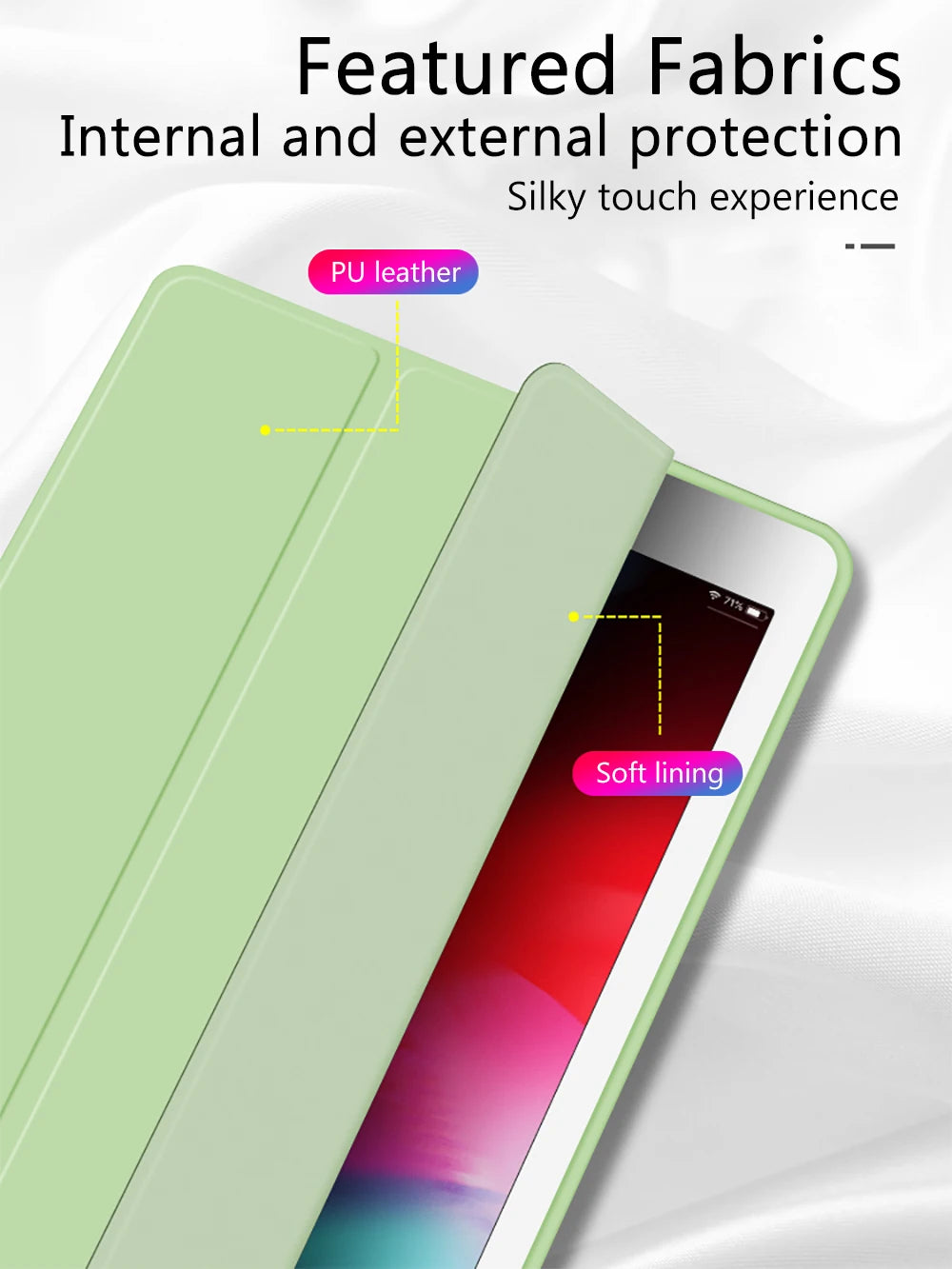 Leather Case For Ipad pro 9.7 A1673 A1674 A1675 10.2 Smart Cover Funda For iPad Air 2 9.7 Air 3 10.5 Magnetic TPU Silicone Cases