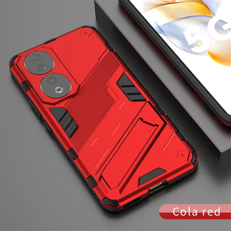 For Honor 90 Case Shockproof Rugged Hard PC Armor Phone Cases For Honor 90 Pro Honor90 Lite Car Magnetic Holder Stand Back Cover - Caseverse