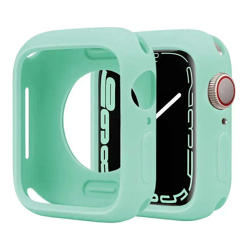 Candy Soft Silicone Case for Apple Watch Cover 9 8 7 6 Se 5 45mm 42mm 38 Protection Iwatch Serie 44mm 40mm 41mm Bumper for women