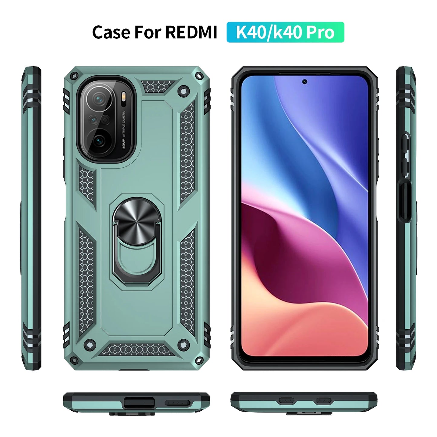 Cover Case for POCO F3 Armor Rugged Military Shockproof Ring Holder Magnet Phone Case for Xiaomi POCO F3 F 3 5G