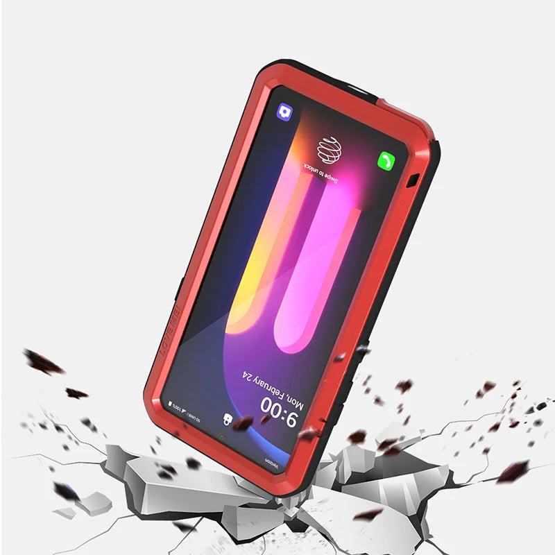 Love Mei Phone Case for  LG V60 Silicone Military Grade Metal Protective Case Shock Proof Dust Proof Cover - Caseverse