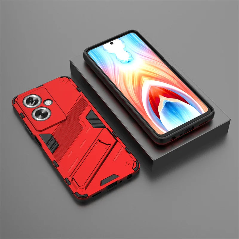 For OPPO A79 5G Case Shockproof Rugged PC Armor Phone Case For OPPO A 79 OPPOA79 5G CPH2553 Car Magnetic Holder Stand Back Cover - Caseverse
