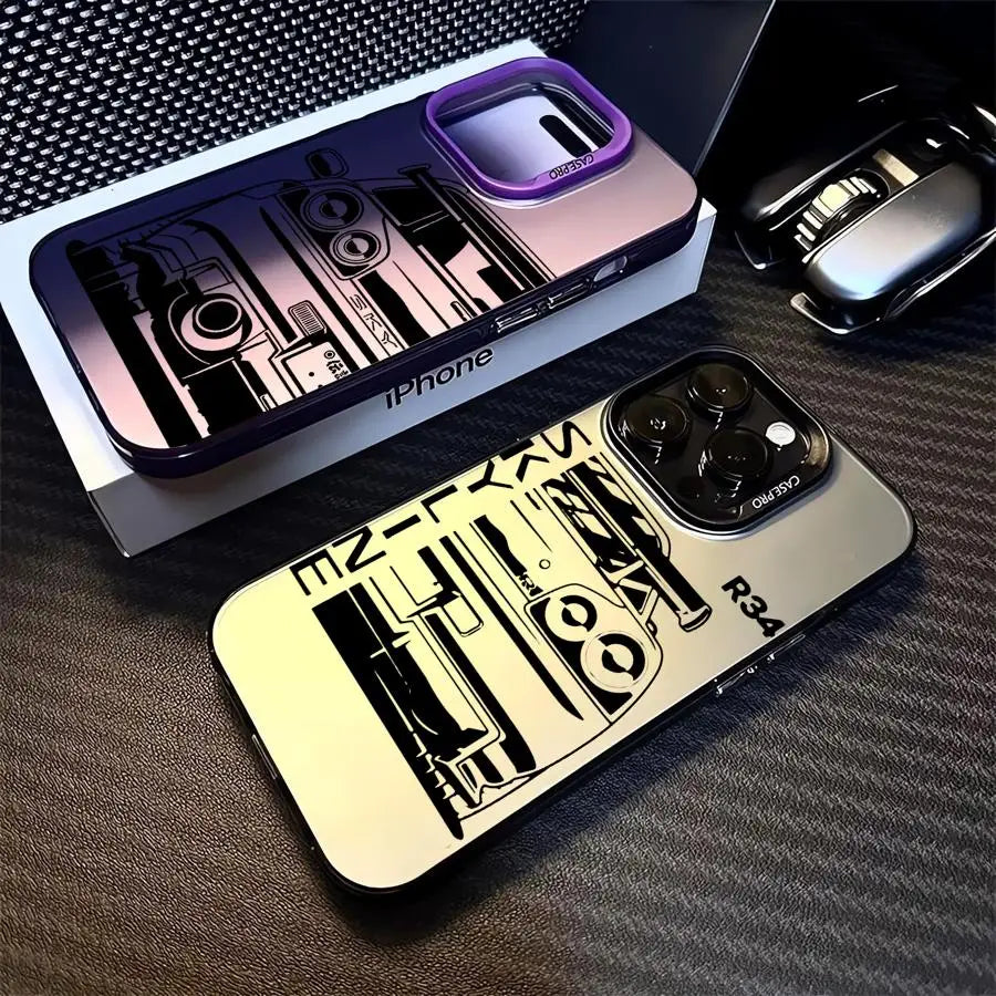 JDM Dream Car Cool Cover Phone Case for iPhone 16 Pro 15 Pro Max 14 13 12 11 XS 14 Pro Max 16 Plus 14Pro 12Pro Soft Shell - Caseverse