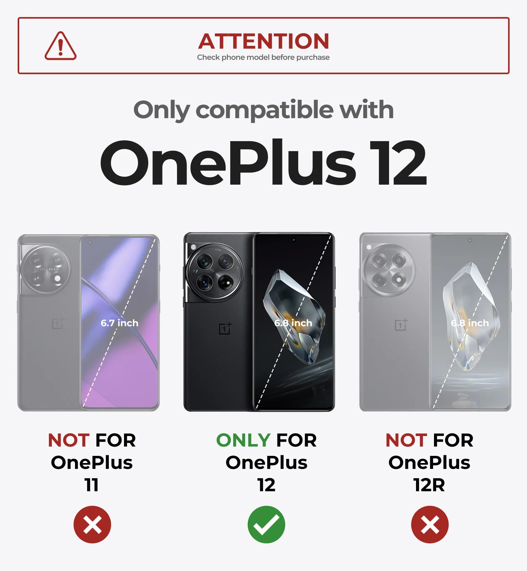 For OnePlus 12 5G (2024) Case Full Body Bumper Military Grade Armor Shockproof Shell Case Bracket with Built in Screen Protector - Caseverse