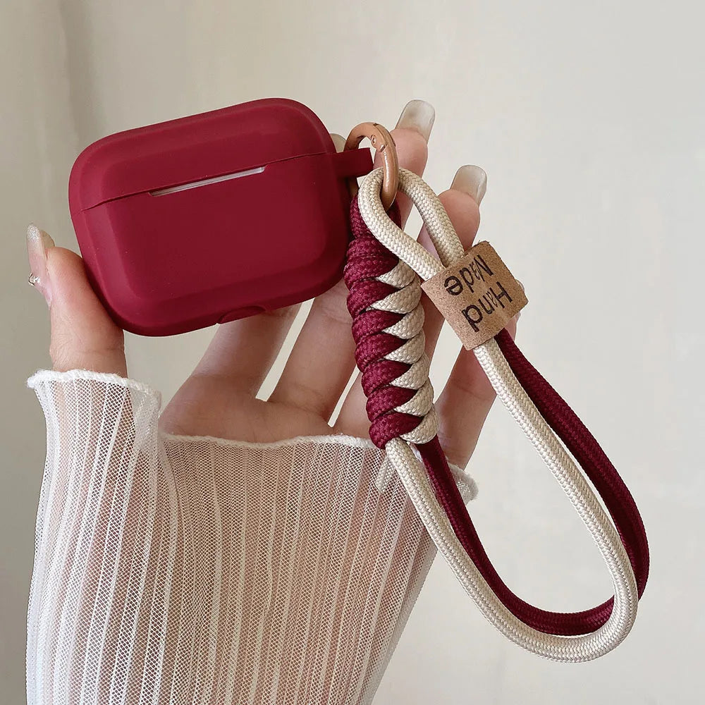 Simple Soft Silicone with Smile Hand Strap Earphone Case For Apple Airpods 4 1 2 Pro 3 Funda Wireless Bluetooth Protective Cover Caseverse