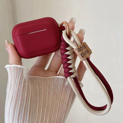 Simple Soft Silicone with Smile Hand Strap Earphone Case For Apple Airpods 4 1 2 Pro 3 Funda Wireless Bluetooth Protective Cover Caseverse