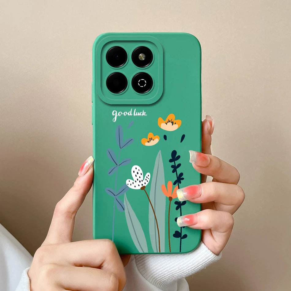 Case For Honor X6B Phone Back Cover Cute Avocado Soft Comfortable Liquid Silicone Camera Protection Anti Drop Bumper Capa Funda - Caseverse