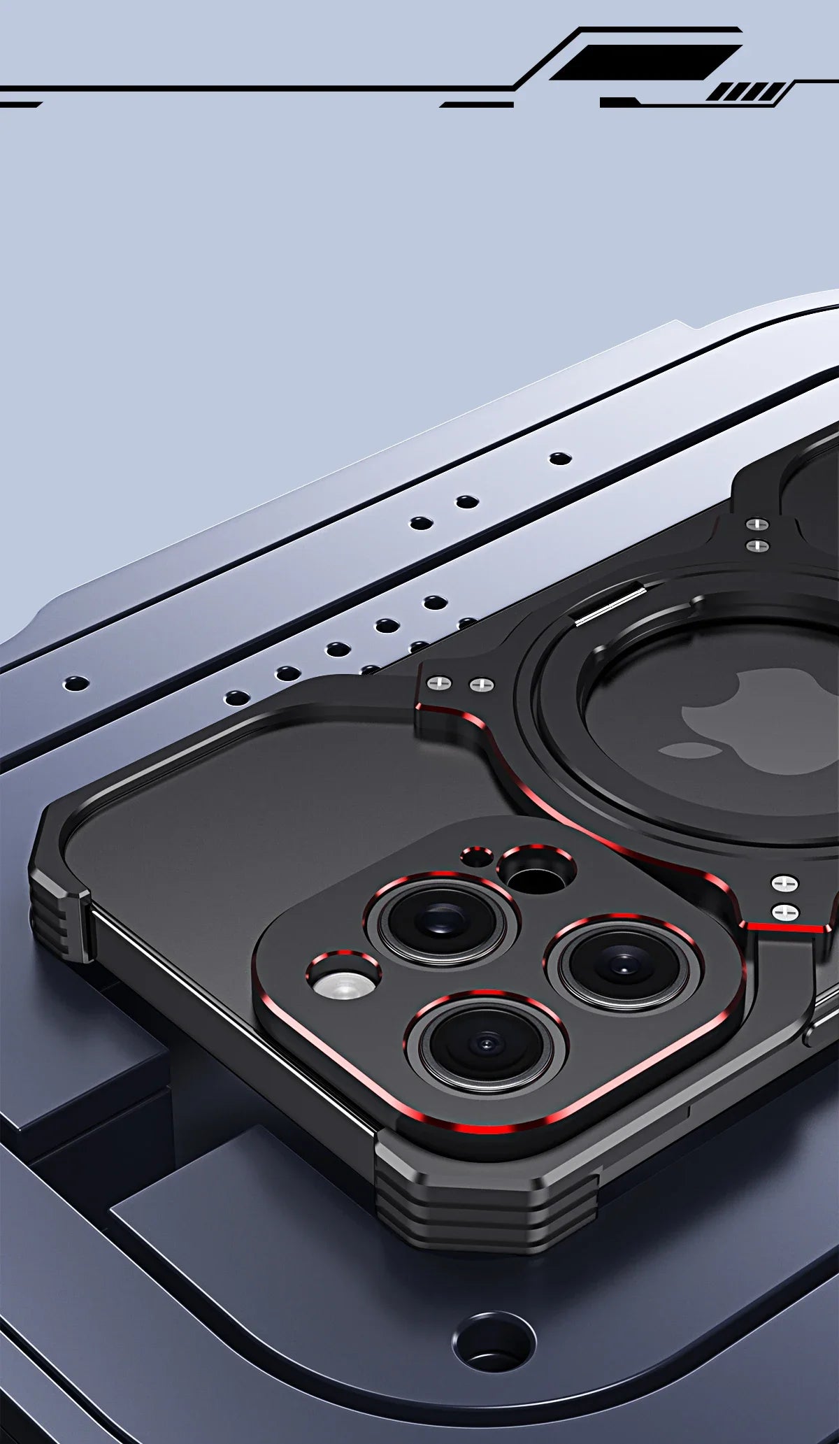 360° Stand Metal Rimless Magnetic Phone Case For iPhone 13 14 15 Pro Max Metal Bumper Lens Protection Metal Skeleton Phone Cover