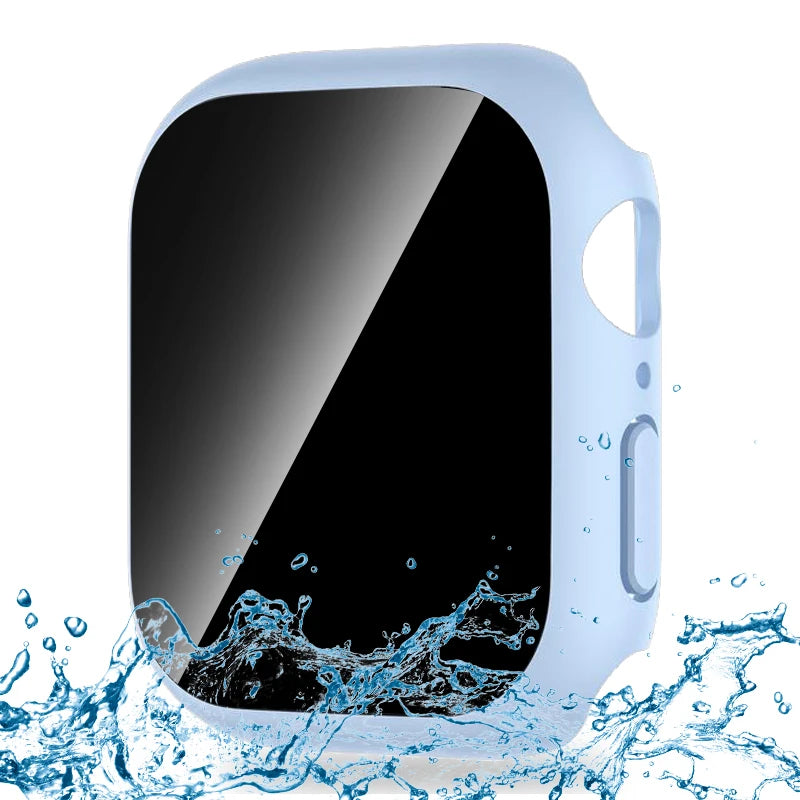 Privacy Tempered Glass+Case For Apple Watch Cover 45mm 41mm 44mm 40mm Anti-Peeping Screen Protector For iWatch 9 8 7 6 5 4 SE