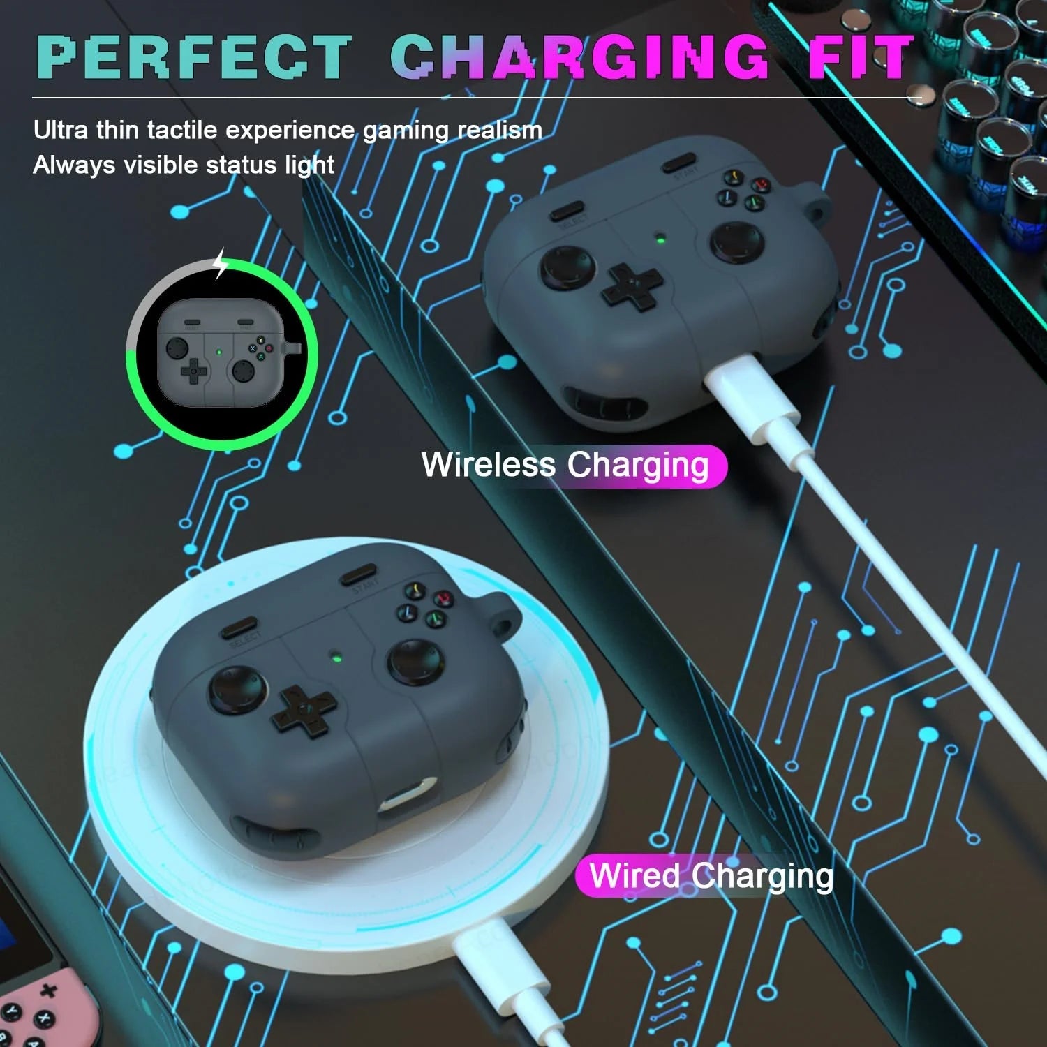 for AirPods 3rd generation charging case With cleaning kits for apple airpods airpod 3 silicone case 3D Game controller Caseverse