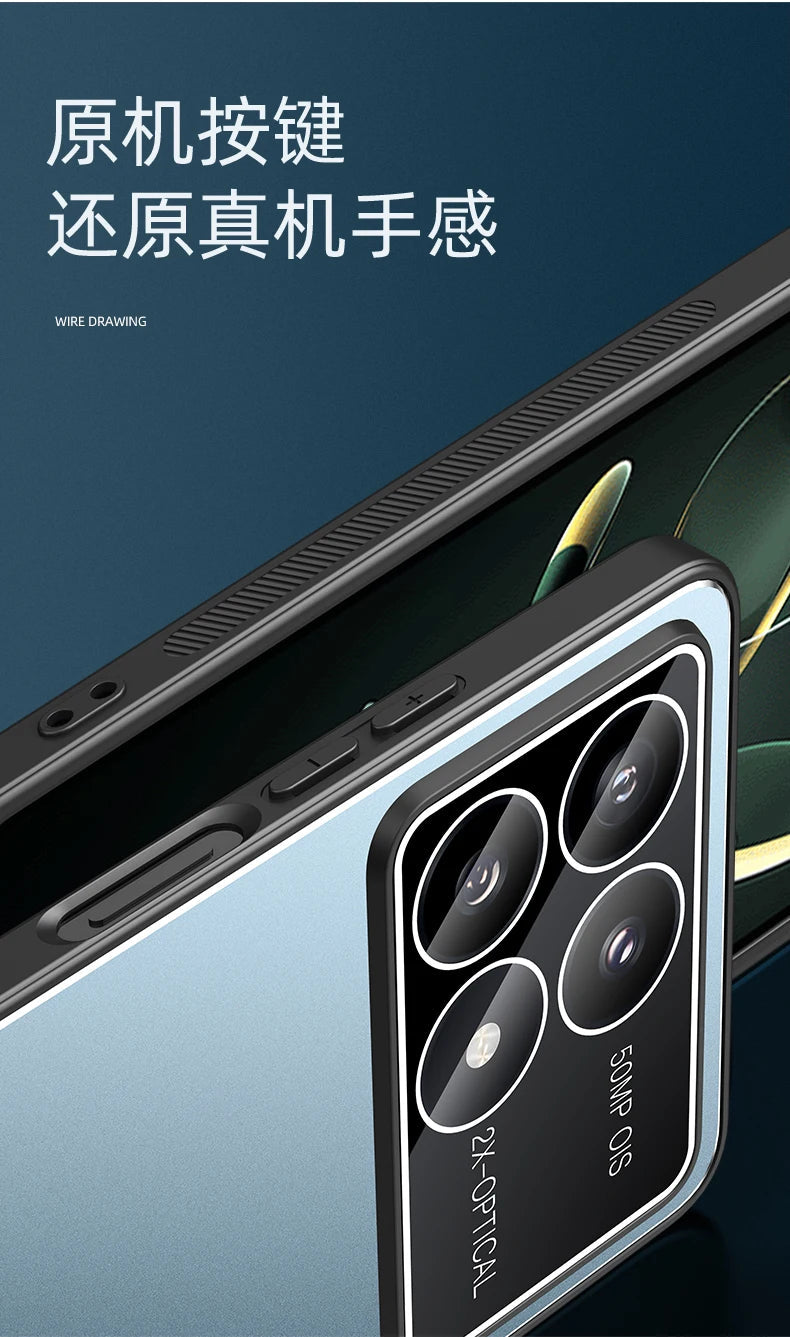 Luxury Metal Case For Xiaomi Poco X6 Pro 2311DRK48G Phone cases Shockproof Coque Shell TPU Soft Bumper Full Skin Funda Caseverse