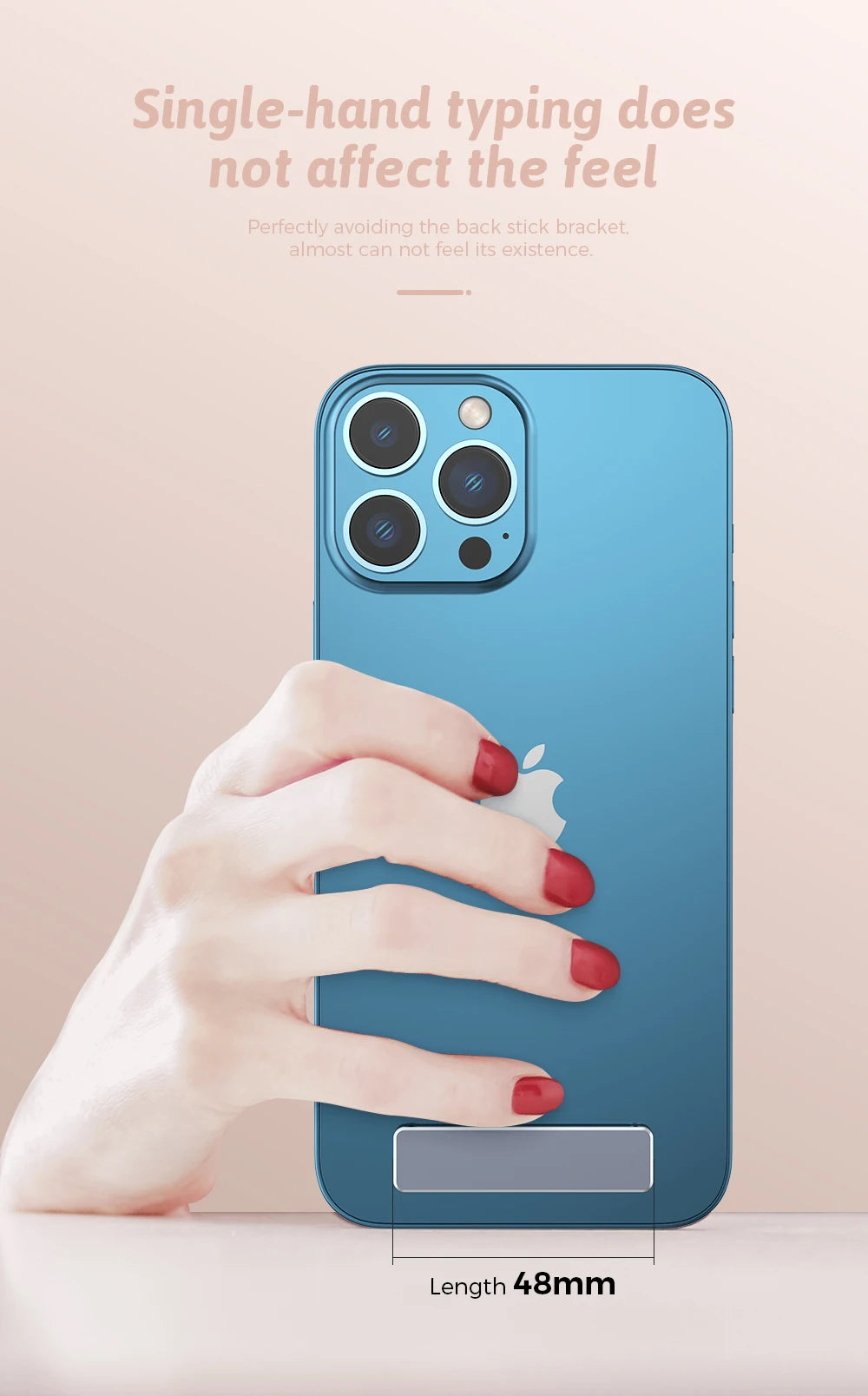 Metal Folding Phone Holder Alloy Invisible Back Stick Phone Desktop Holder Portable Mobile Support Phone Stand for iPhone Xiaomi - Caseverse