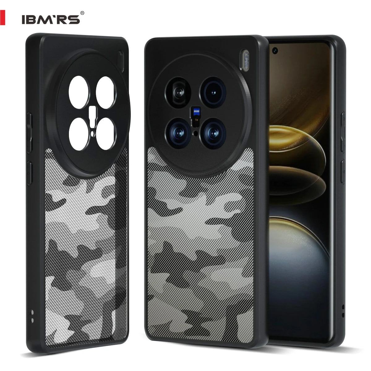 IBMRS for vivo X100 Ultra Case,Dual Layer Military Grade Drop Shockproof Protection Cell Phone Cover -  (Camo Black) - Caseverse