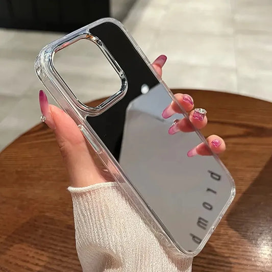 Luxury Acrylic Makeup Mirror Phone Case For iPhone 16 15 14 13 12 11 Pro Max XS X XR Plating Shockproof Back Cases Cover