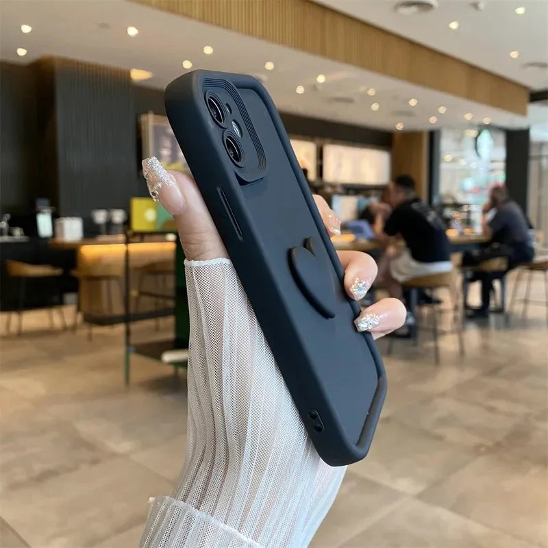 Cute INS Love Heart Personalized Name Case For iPhone 16 15 14 13 12 11 Pro Max Luxury Soft Silicone Custom DIY Cover 15 Pro Max Caseverse