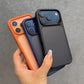 Luxury Orange Shield Matte Transparent Phone Case For iPhone 17 Pro Max 17 Pro 17 New Metal Buttons Skin Feel Shockproof Cover