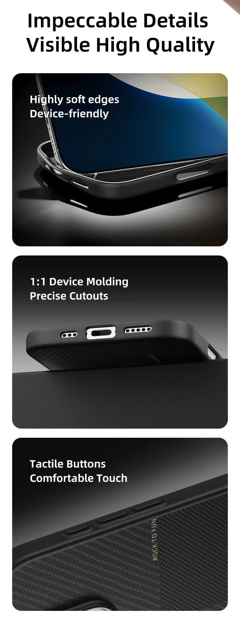 ROCK Aramid Fiber Magnetic Case for iPhone 16 Pro Max Military Grade Shockproof Cover for iPhone 16 Pro Compatible with MagSafe - Caseverse