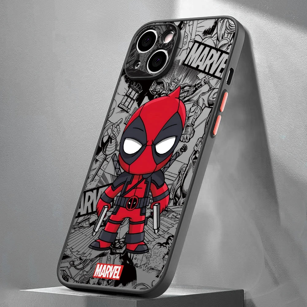 Deadpool Groot Venom Phone Case for Xiaomi Redmi Note 13 12 11 10 10A 10X 9 Prime 9S 8 Pro Plus 4G 5G Matte Clear Hard Cover - Caseverse