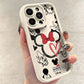 Mickeys Minnies Yk2 Red Cute Phone Case for IPhone 16 15 14 13 12 11 Pro Max Mini XR XS X 7 8 Plus Soft TPU Back Cover - Caseverse