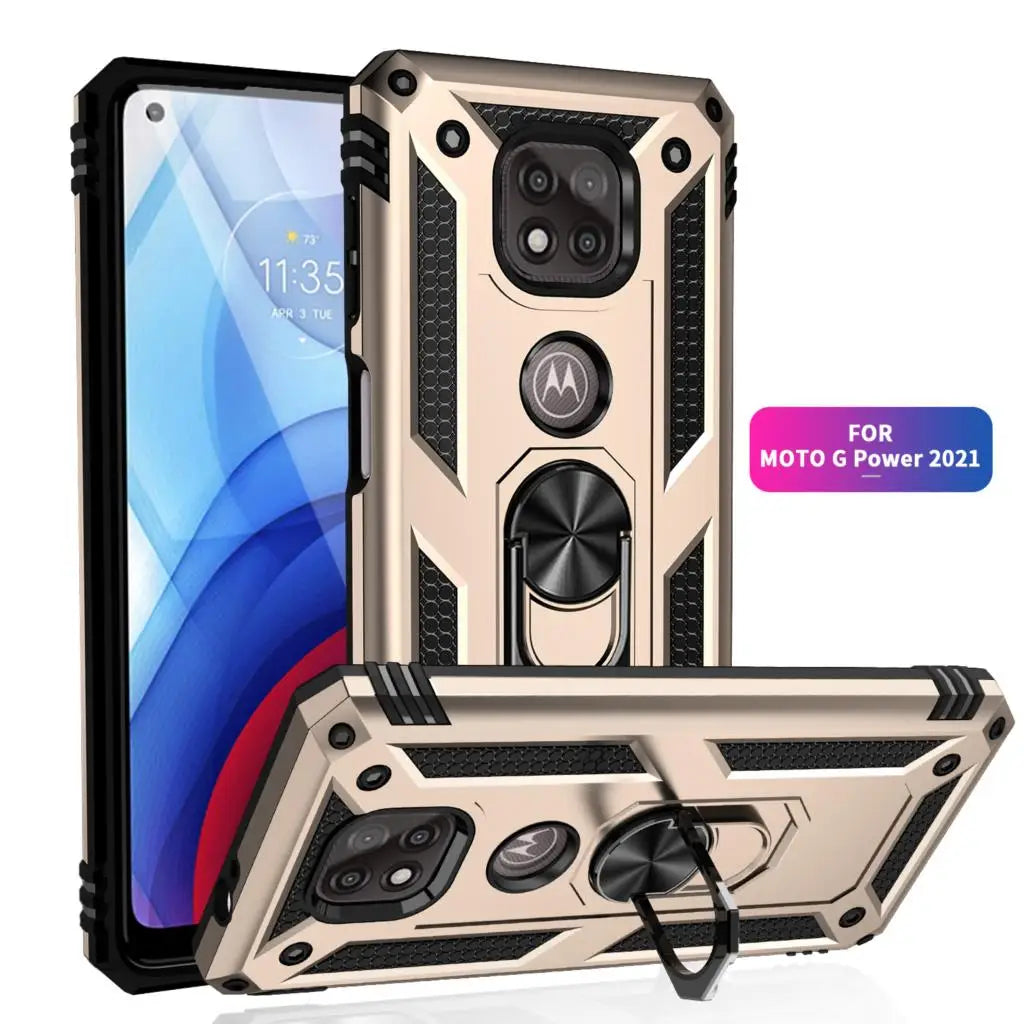 for Moto G Power Case for Phone Moto G Power 2021 Case Shockproof Armor Rugged Military Protective Car Holder Magnetic Cover