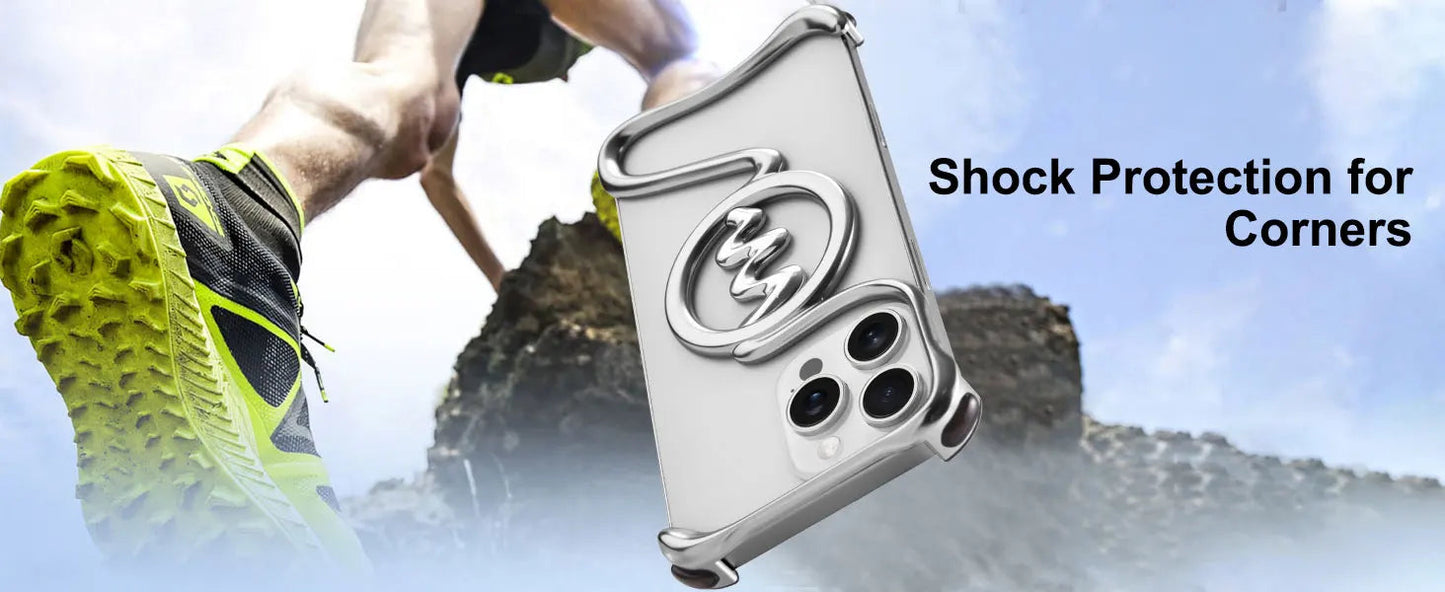 Oatsbasf Metal Phone Case for iPhone 16/16 Pro/16 Pro Max Ultra-thin Frameless Magsafe Shockproof Minimalist Protective Covers Caseverse