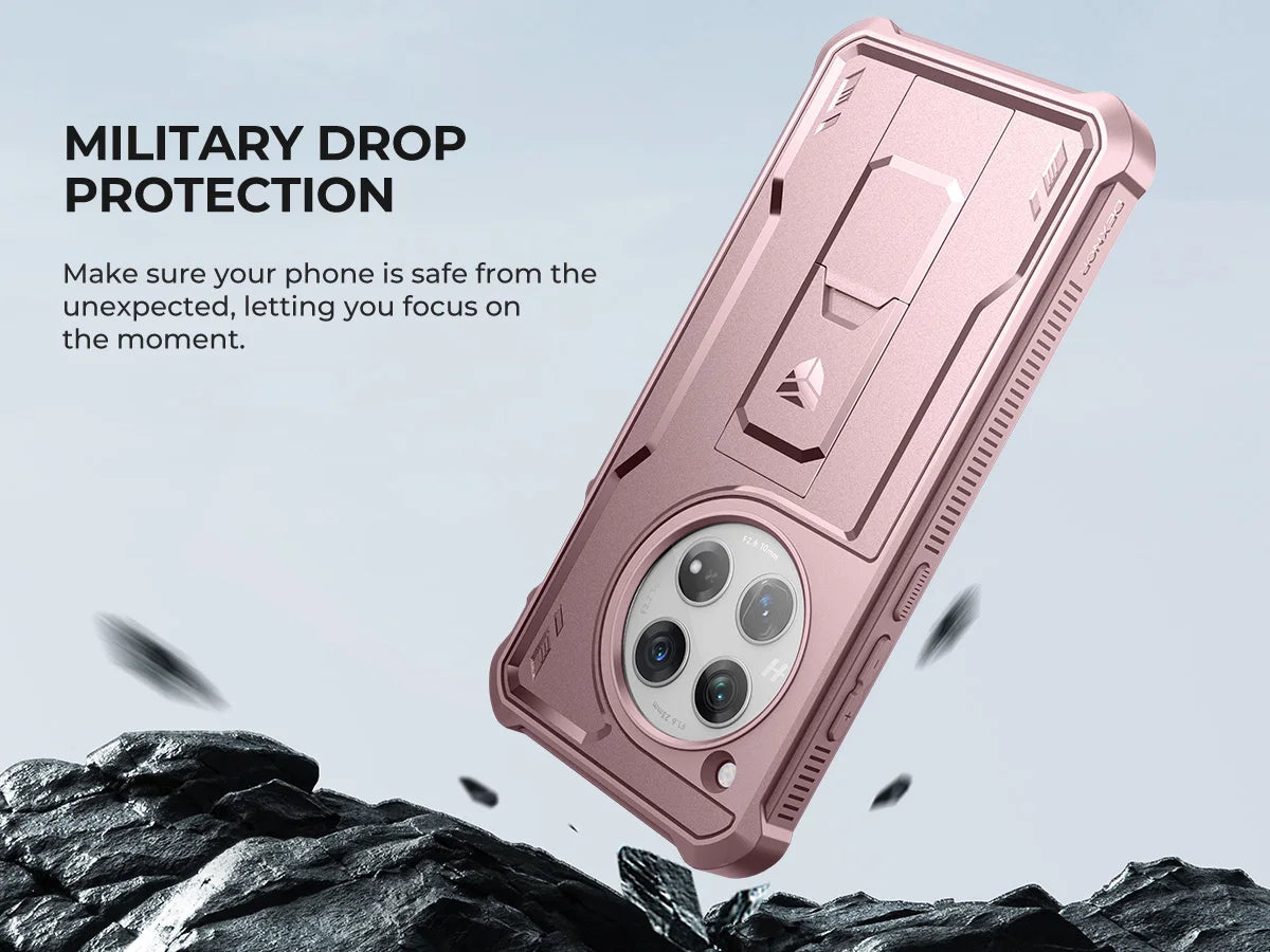 For OnePlus 12 5G (2024) Case Full Body Bumper Military Grade Armor Shockproof Shell Case Bracket with Built in Screen Protector - Caseverse