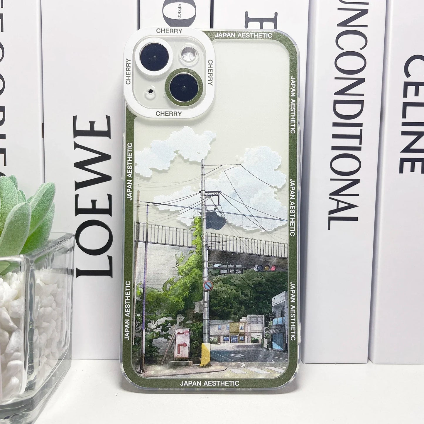 Japanese Anime Aesthetic Cherry Blossoms Silicone Phone Case For iPhone 16 15 14 13 12 11 Pro Max Min Plus Soft Cover - Caseverse