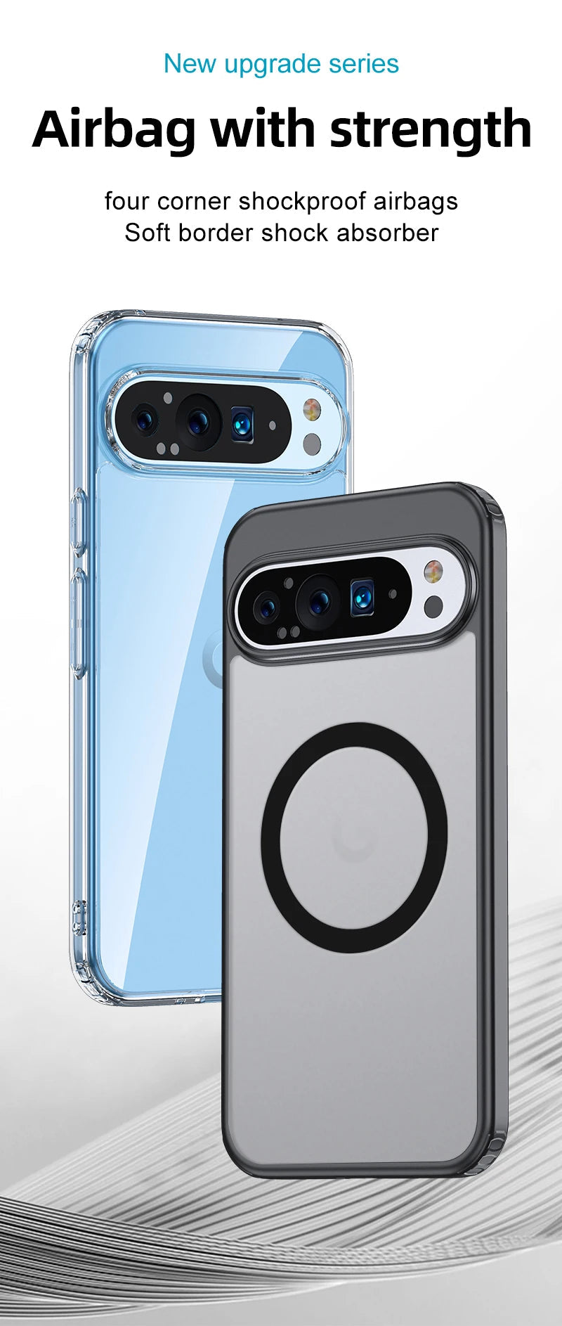 For Google Pixel 9 Pro XL 8 7 Pro 8a 7a Magsafe Case Matte White & Clear Wireless Charging Shockproof Magnetic Armor Cover Caseverse