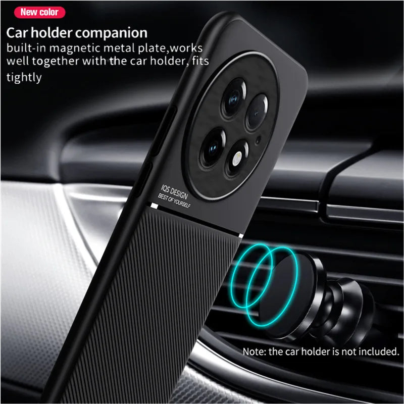 Rugged Protective Cover For OnePlus 13 One Plus 13R Case Built-in Car Magnetic Holder Phone Coque Fundas - Caseverse