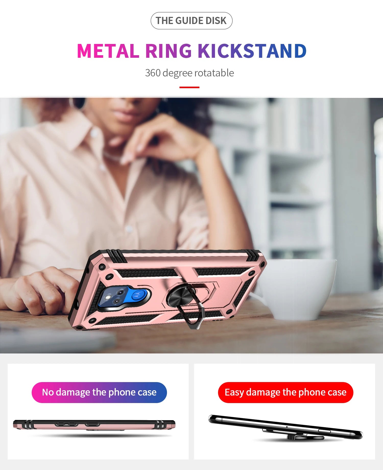 for Moto G Play Case for Phone Moto G Play 2021 Case Shockproof Armor Rugged Military Protective Car Holder Magnetic Cover - Caseverse