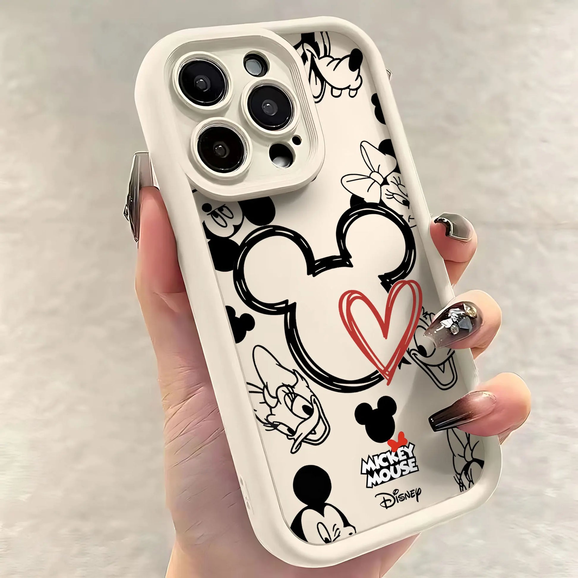 Mickeys Minnies Yk2 Red Cute Phone Case for IPhone 16 15 14 13 12 11 Pro Max Mini XR XS X 7 8 Plus Soft TPU Back Cover - Caseverse