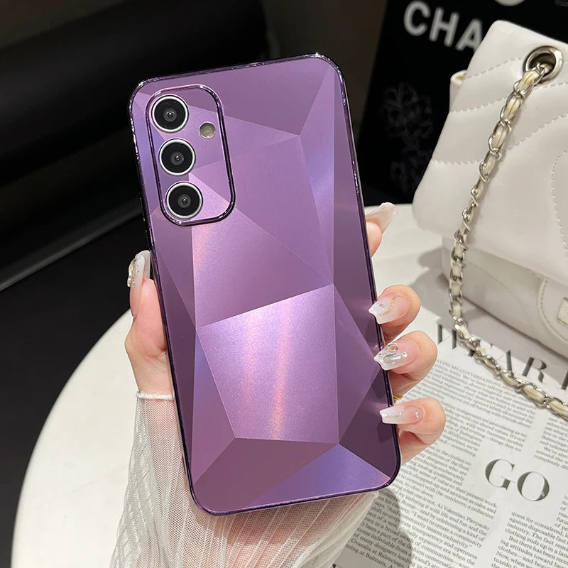 Luxury Soft TPU+PC+Acrylic Back Panel Shockproof Phone Case For Samsung S24 Ultra S22 S23 Ultra Plus FE A55 A54 A53 A34 Cover - Caseverse