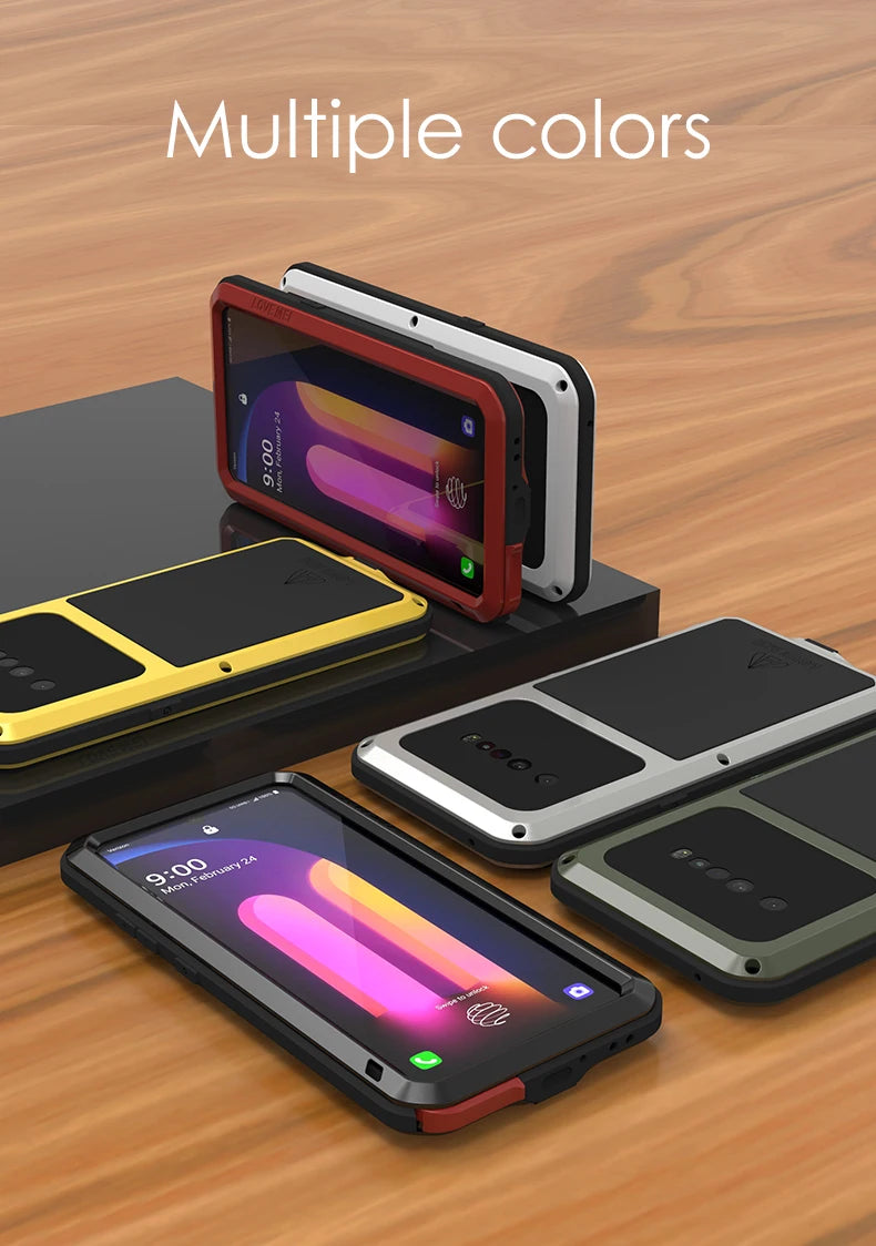 Love Mei Phone Case for  LG V60 Silicone Military Grade Metal Protective Case Shock Proof Dust Proof Cover - Caseverse