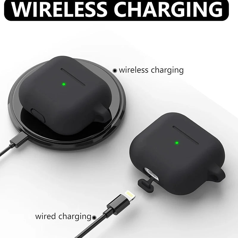 3rd Gen Earphone Case For AirPods 3 Earphone Protective Case With Hook Hole Silicone Cover Earbuds Ear Pads With Cleaner Kit Caseverse