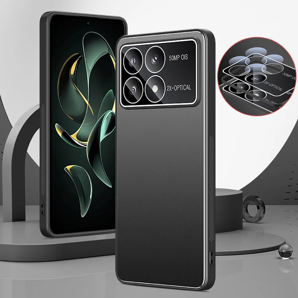 Luxury Metal Case For Xiaomi Poco X6 Pro 2311DRK48G Phone cases Shockproof Coque Shell TPU Soft Bumper Full Skin Funda Caseverse