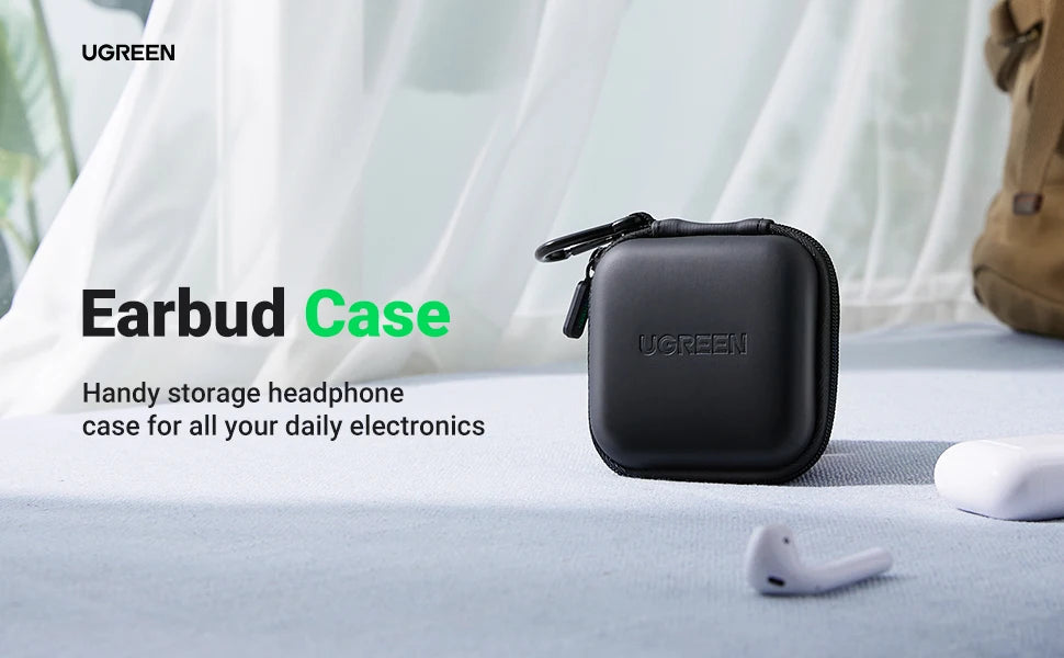 UGREEN Earphone Case Hard Headphone Bag For Airpods Earpods Sennheiser Ear Pads Wireless Bluetooth Earphone Accessories Caseverse