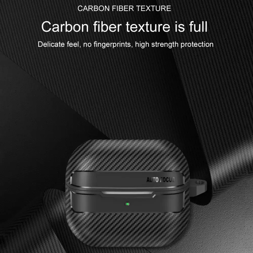 Shockproof Earphone Case for Samsung Galaxy Buds 3 Buds3 Pro Cover Carbon Fiber Texture Shell Soft Silicon Bag Coques