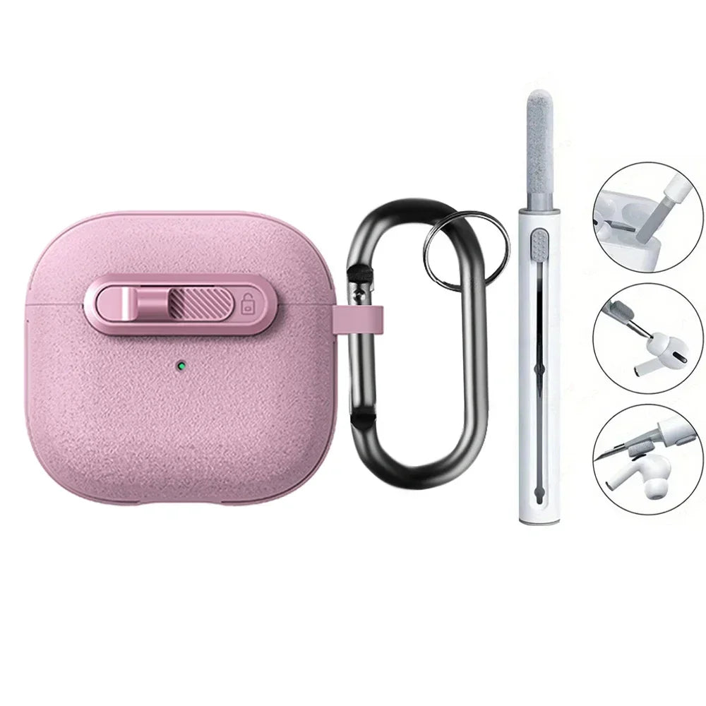 Frosted Earphone Case for Apple Airpods 4 with Cleansing Sets Wireless Headset Cover Magnetic Horizontal Lock Protective Covers Caseverse