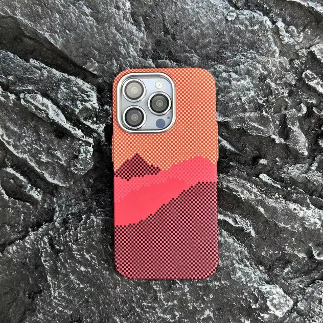 Abstract Carbon Fibre MagSafe Case for iPhone 16 15 Pro Max 14 Cover Wireless Charging Alloy Lens Camera Bumper Hard Armor Shell Caseverse